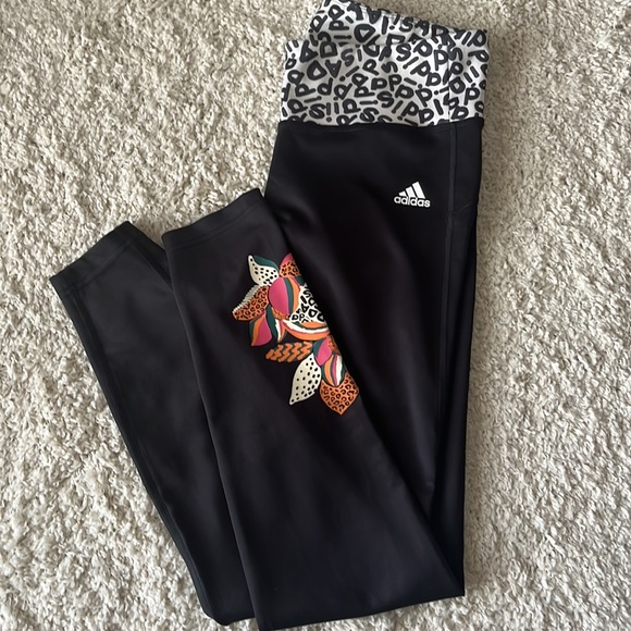 Adidas Leggings 🖤Aeroready Logo Workout - Picture 3 of 7